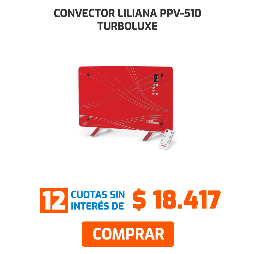 CONVECTOR LILIANA PPV-510 TURBOLUXE 12 CUOTAS SIN INTERÉS DE $18.417 COMPRAR